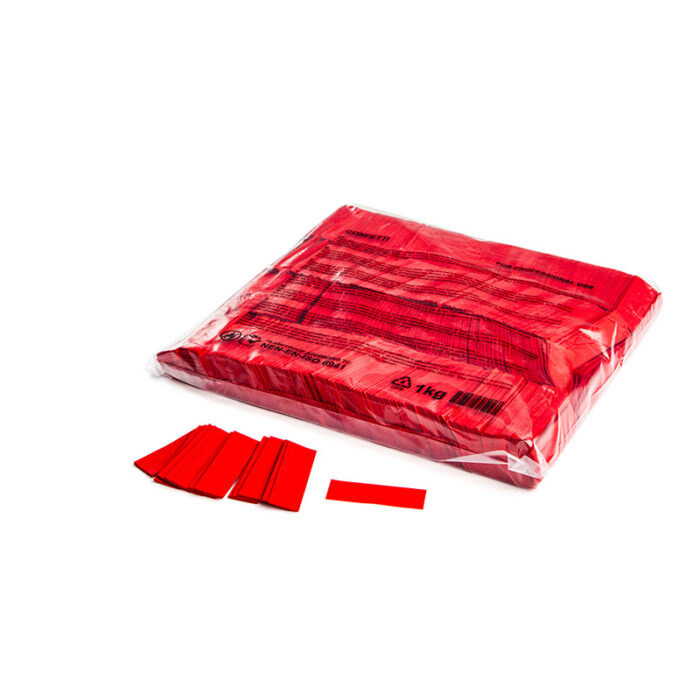 MagicFX - Slowfall confetti rectangles 55 x 17 mm - Red